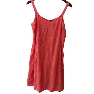 Eileen Fisher Coral Pink 100% Irish Linen Lined Shift Dress Women's Medium